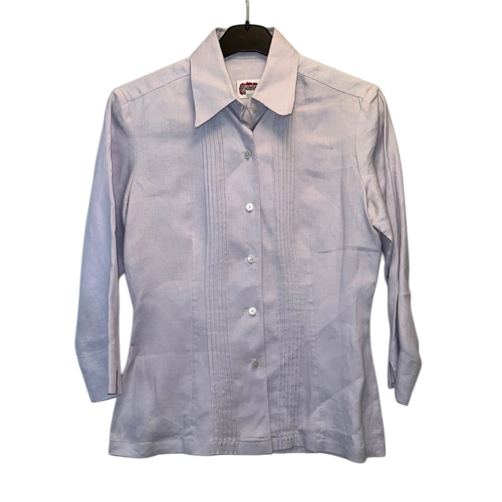Vintage Leggiadro Lavender Button Down Shirt Size 2